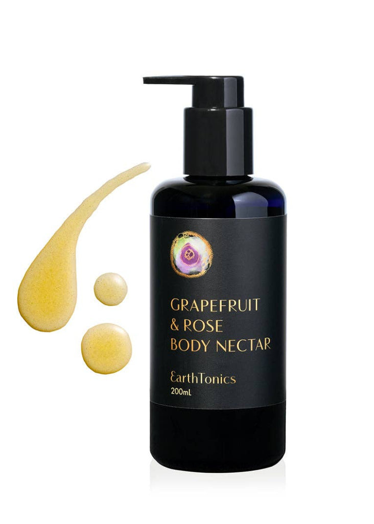 EarthTonics Botanical Skincare | Grapefruit and Rose Body Nectar