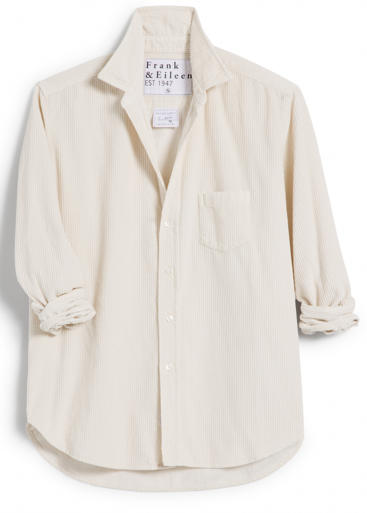 Frank & Eileen | Eileen Relaxed Button Up | Italian Corduroy - Vintage White