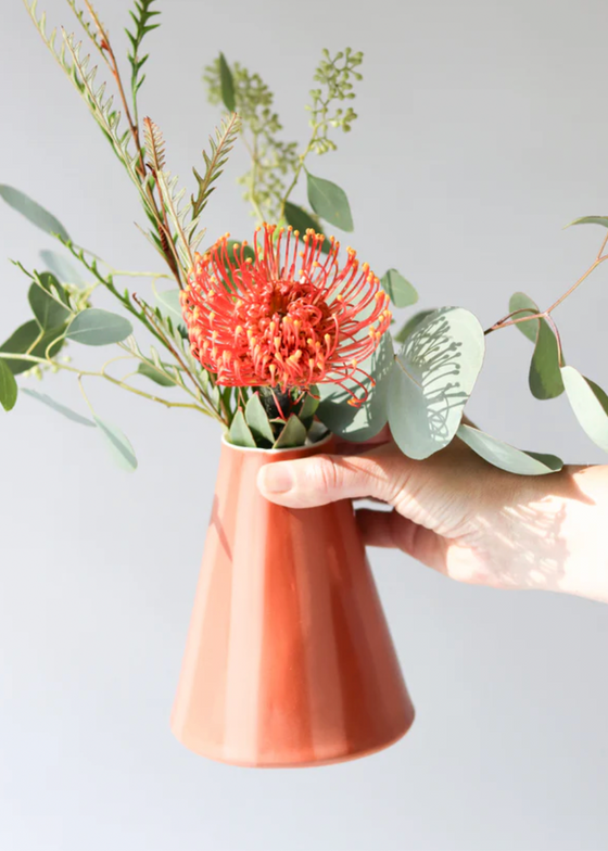 Elizabeth Benotti | Give Take Bud Vase | Rust
