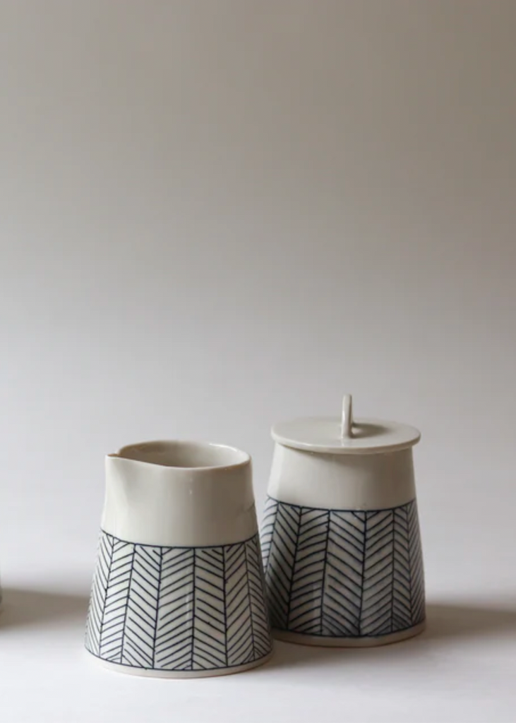 Elizabeth Benotti | Herringbone Creamer | Sugar Keeper