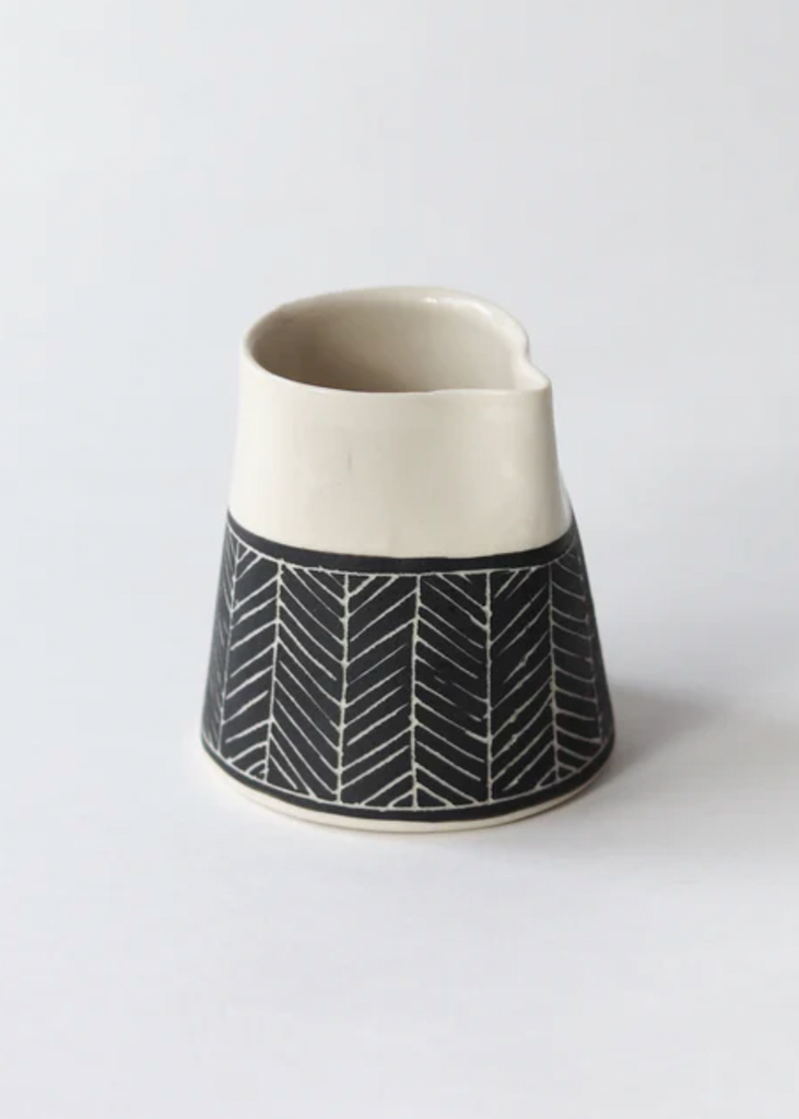 Elizabeth Benotti | Herringbone Creamer | Black