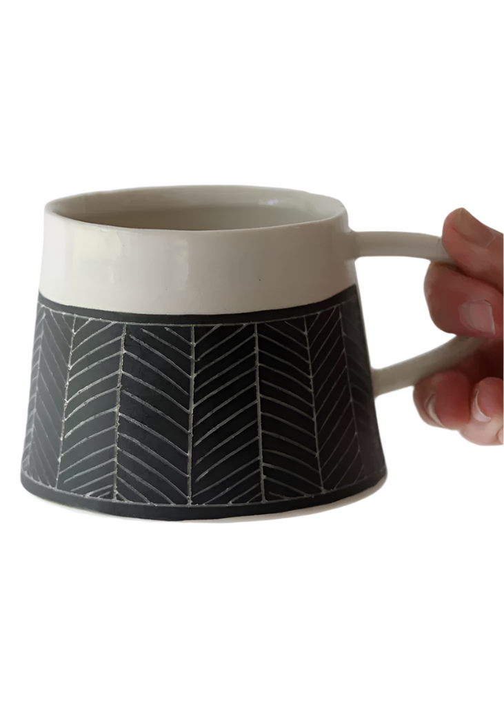 Elizabeth Benotti | Herringbone Mug | Black