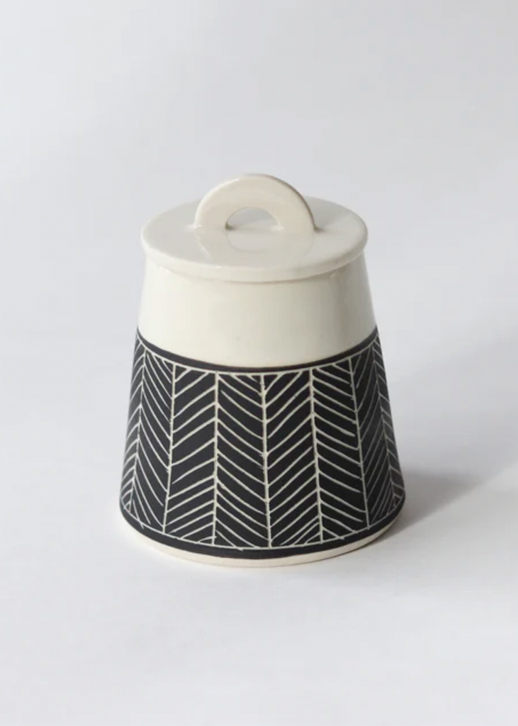 Elizabeth Benotti | Herringbone Sugar Keeper | Black