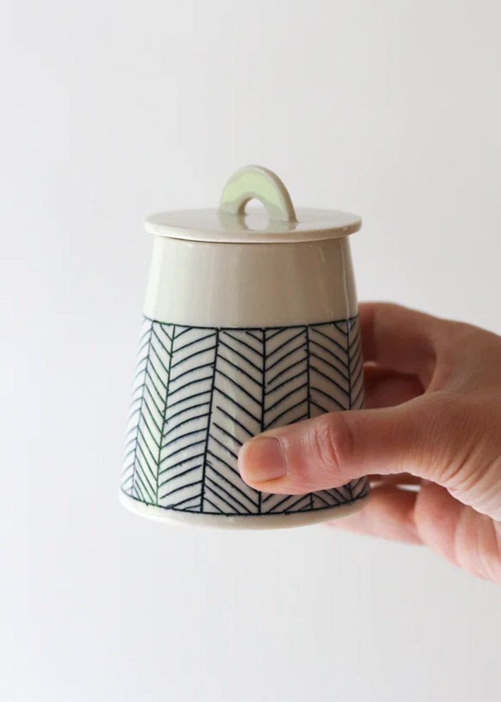Elizabeth Benotti | Herringbone Sugar Keeper | White