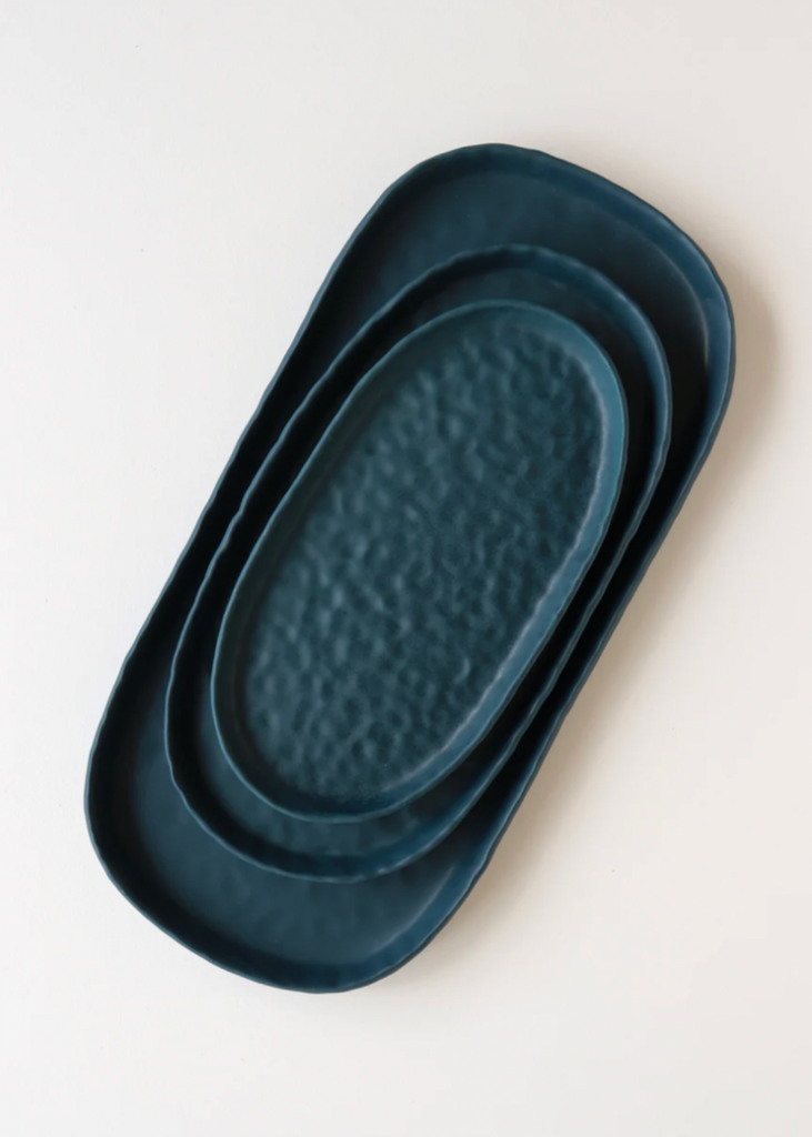 Elizabeth Benotti | Small Pinched Plate | Deep Ocean