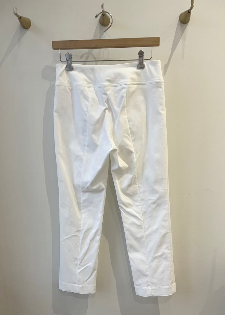 Elliott Lauren | Crop Front Seam Pant | White