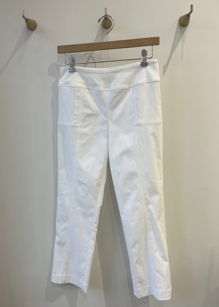 Elliott Lauren | Crop Front Seam Pant | White
