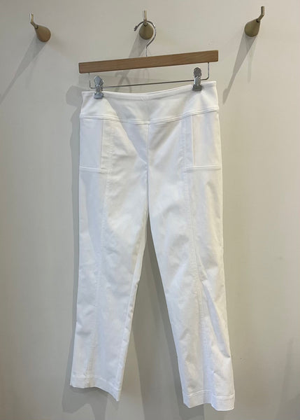 Elliott Lauren | Crop Front Seam Pant | White