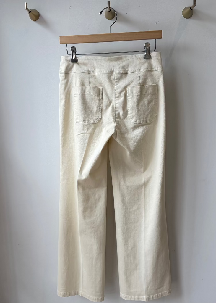 Elliott Lauren | Modern Twill Wide Leg | Cream