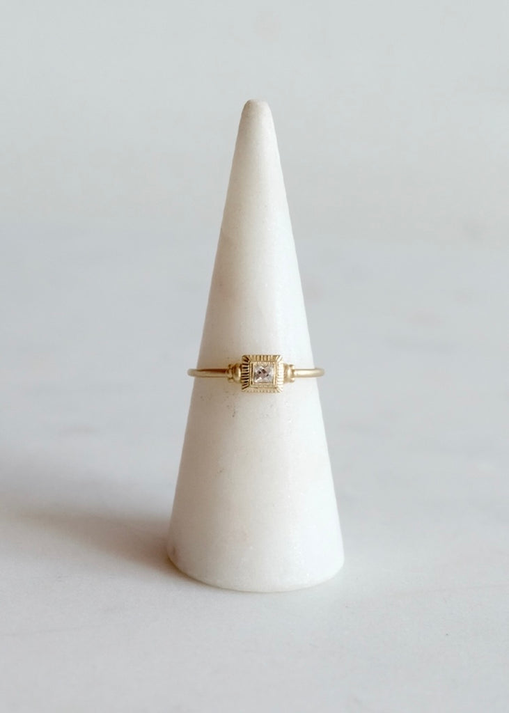Erin Cuff Jewelry | Antique French Cut Diamond Ring | 14k