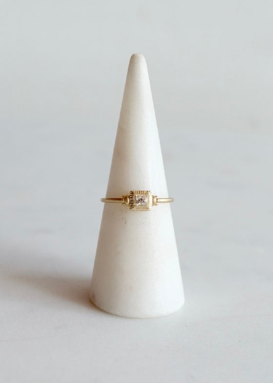 Erin Cuff Jewelry | Antique French Cut Diamond Ring | 14k
