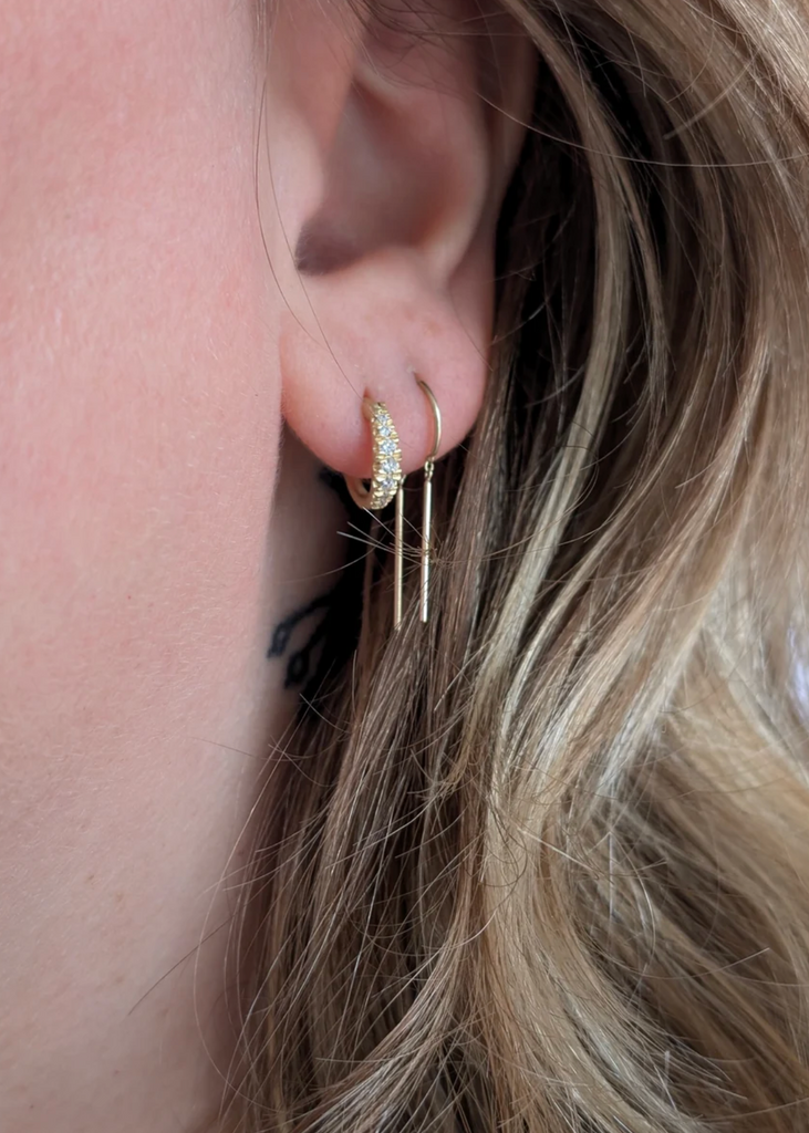 Erin Cuff Jewelry | Diamond Rubidoux Hoops | 14k