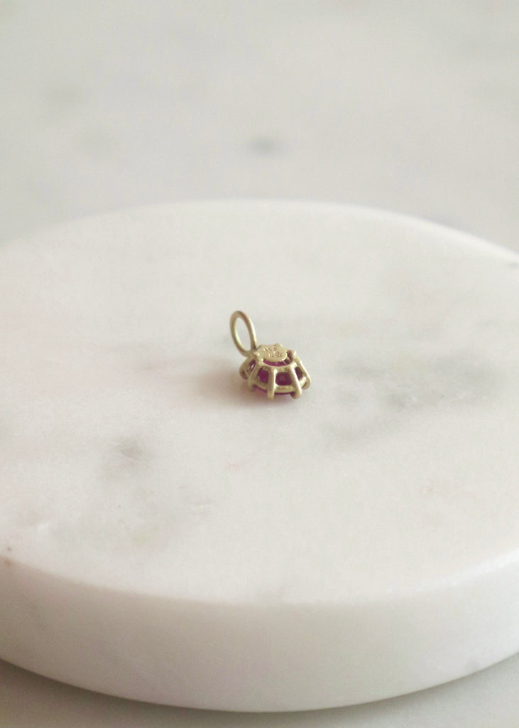Erin Cuff Jewelry | North-South Bright Ruby Basket Pendant | 1.66ct