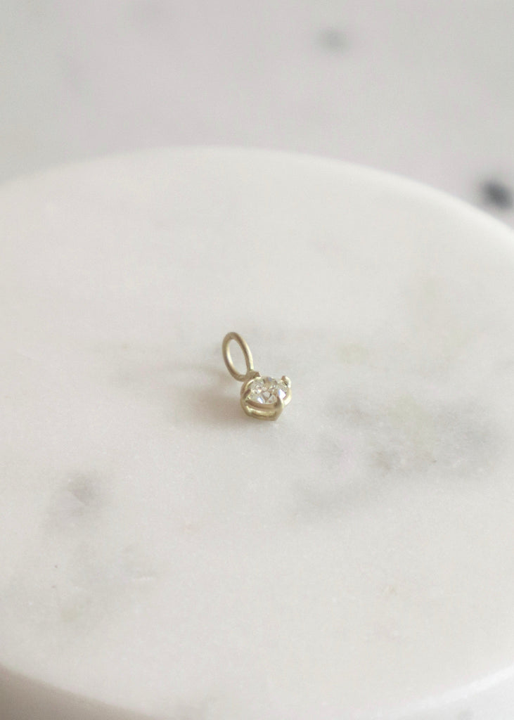 Erin Cuff Jewelry | Round Diamond Basket Charm | .41ct