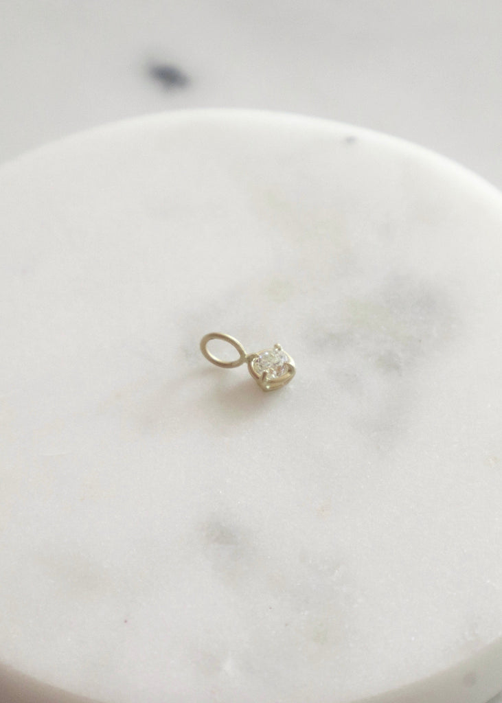 Erin Cuff Jewelry | Round Diamond Basket Charm | .41ct