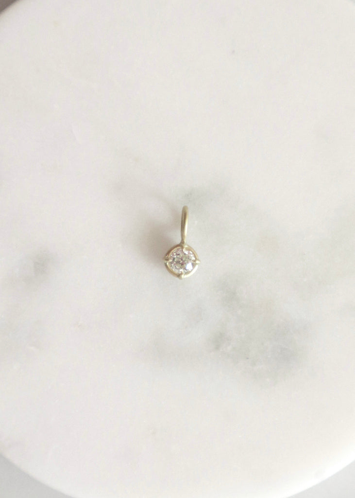 Erin Cuff Jewelry | Round Diamond Basket Charm | .41ct