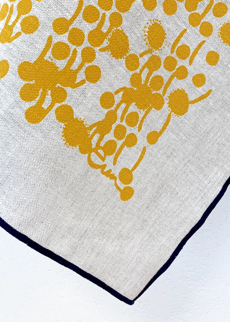 Erin Flett | Gold Berries Oatmeal Linen Tea Towel