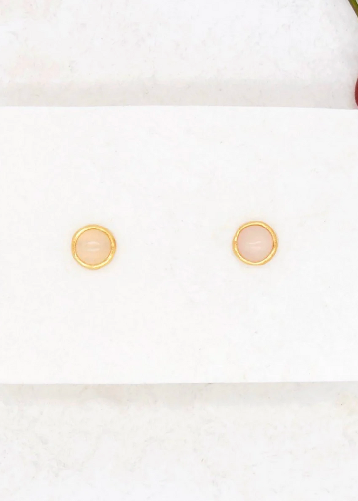 Ethiopian Fire Opal | Polished Studs
