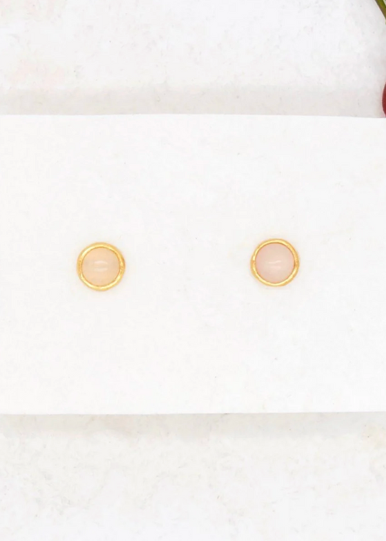 Ethiopian Fire Opal | Polished Studs