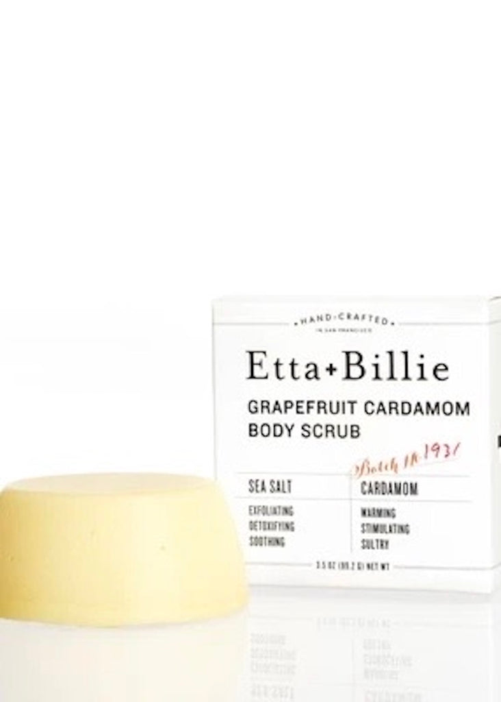 Etta + Billie | Grapefruit Cardamom Sea Salt Body Scrub Bar