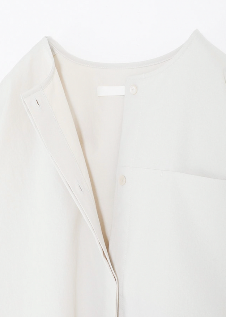 Evam Eva | Cotton No Collar Shirt