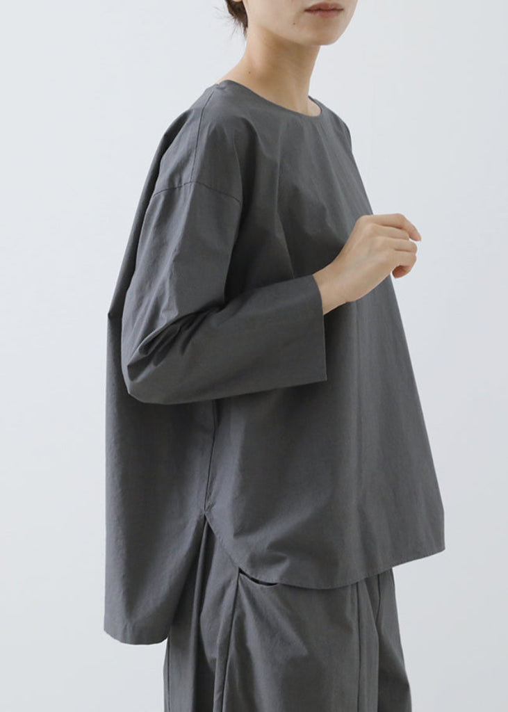 Evam Eva | Cotton Pullover | Blue Gray