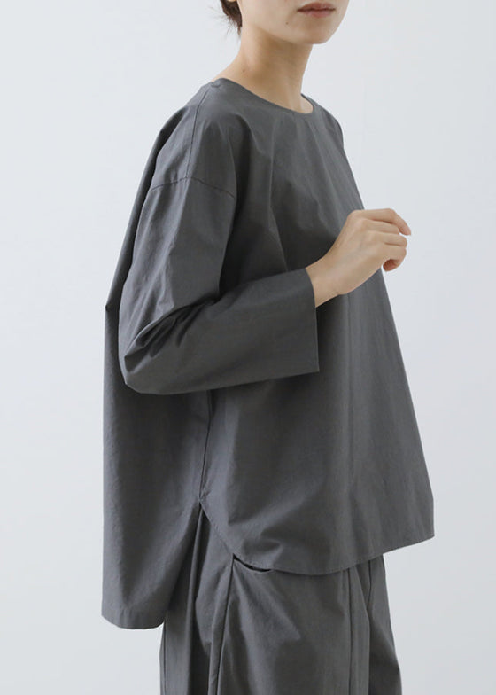 Evam Eva | Cotton Pullover | Blue Gray