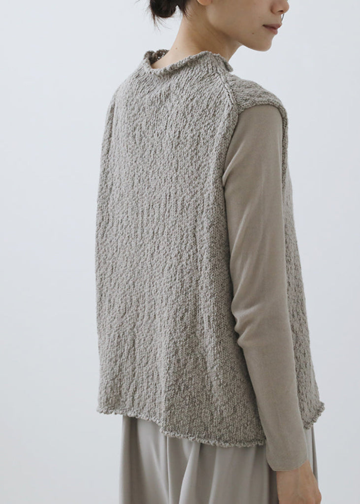 Evam Eva | Cotton Slub Vest | Ecru