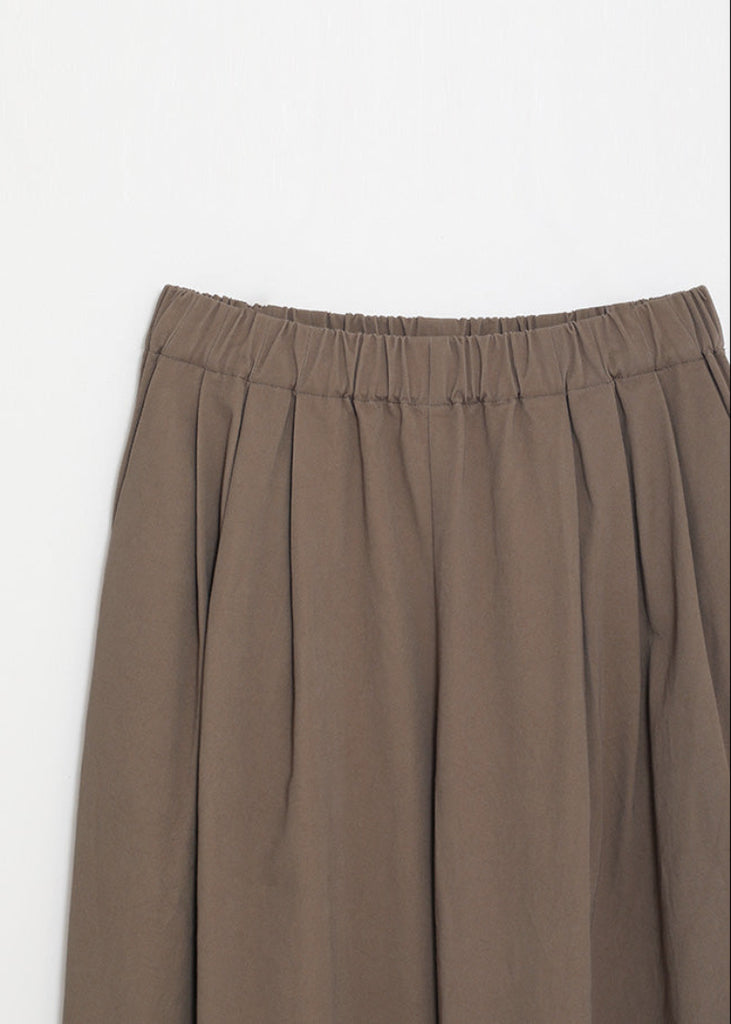 Evam Eva | Cotton Tuck Wide Pants | Amber - The Phoenix
