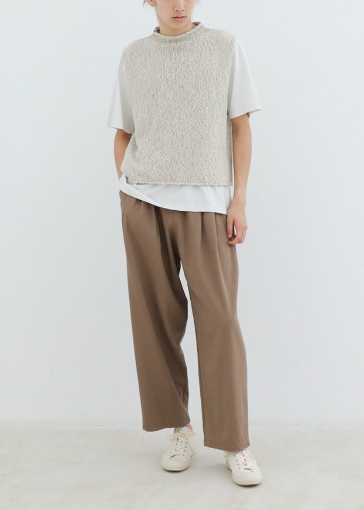 Evam Eva | Cotton Tuck Wide Pants | Amber - The Phoenix