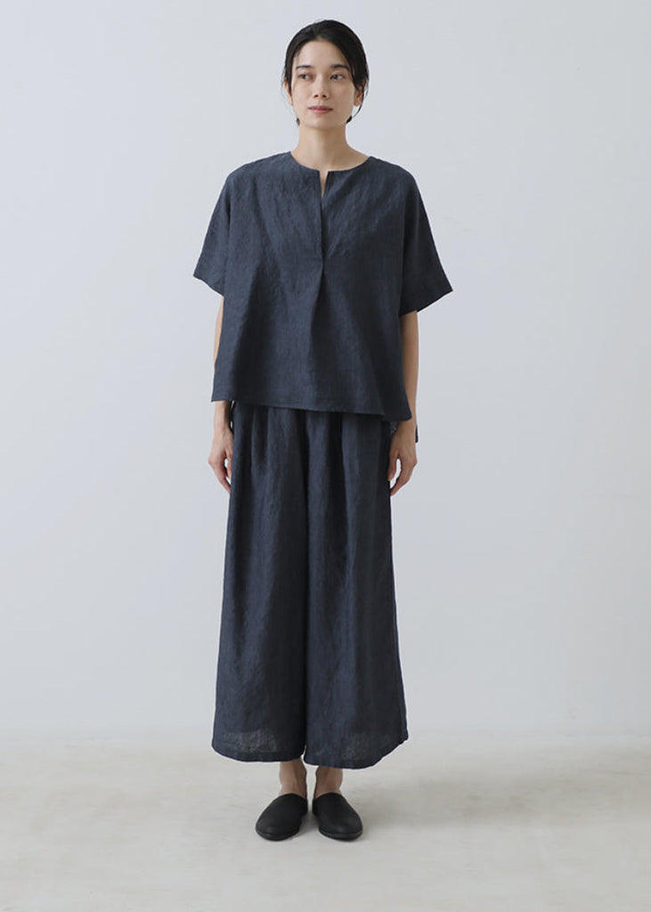 Evam Eva | Linen Culottes | Navy