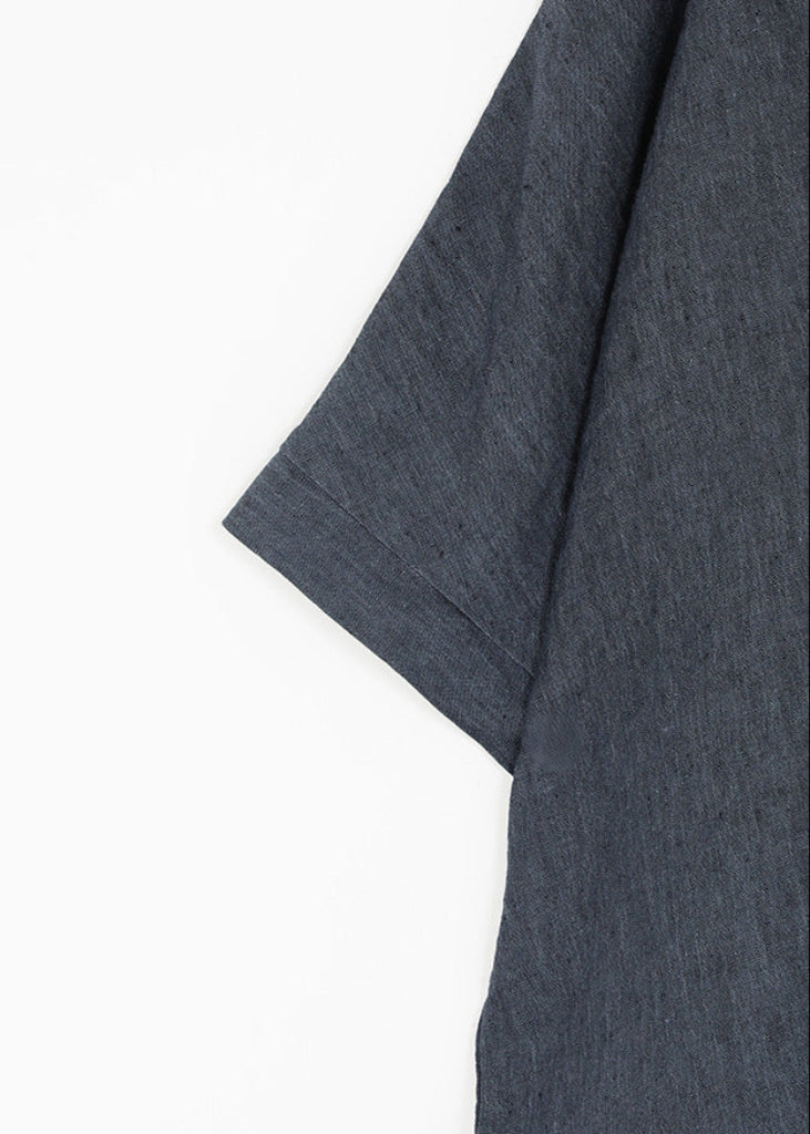 Evam Eva | Linen Tuck Pullover | Navy