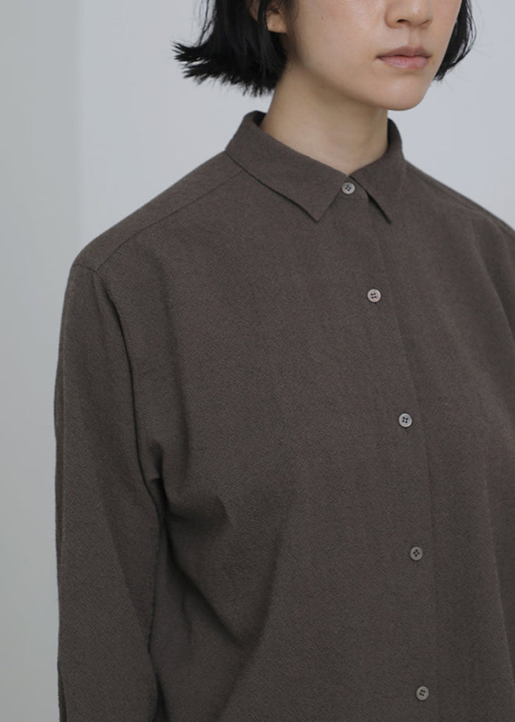 Evam Eva | Wool Shirt | Brown
