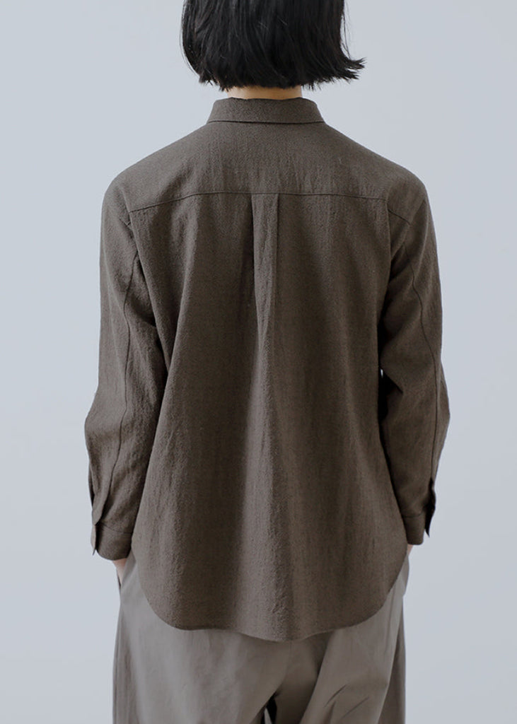 Evam Eva | Wool Shirt | Brown