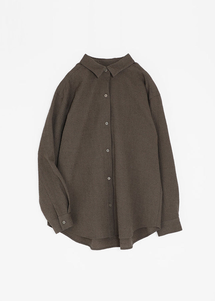 Evam Eva | Wool Shirt | Brown