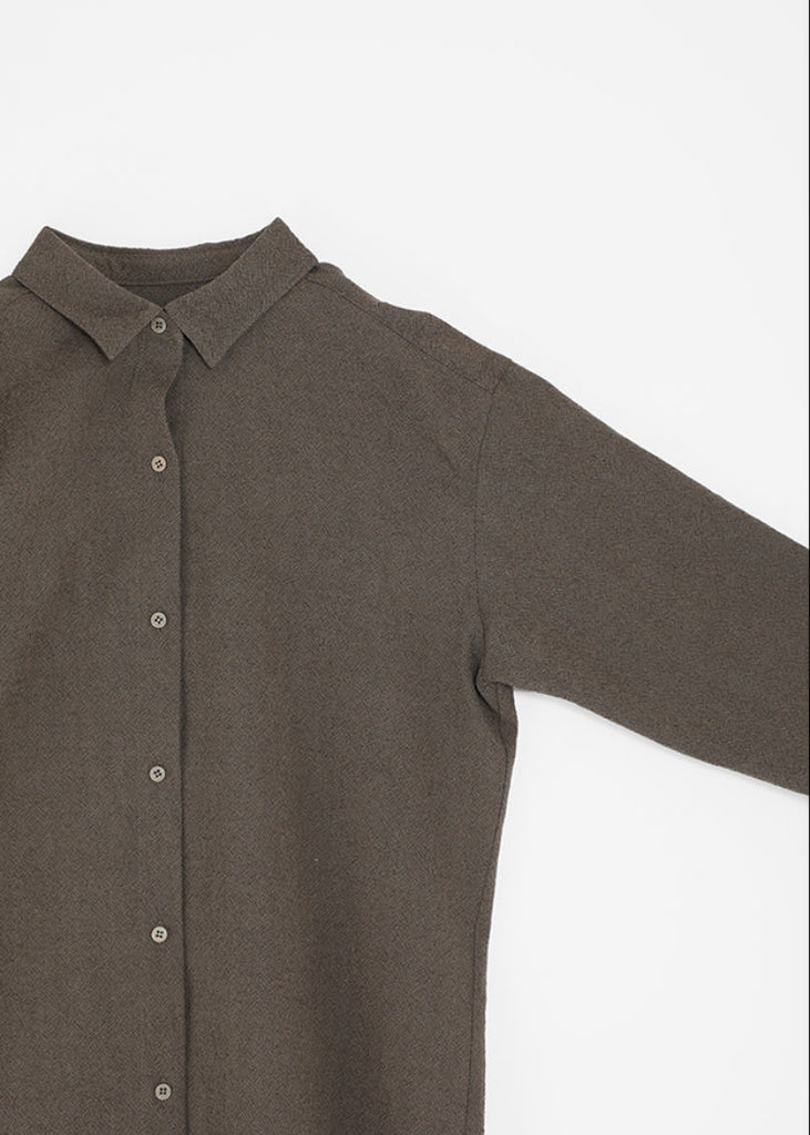 Evam Eva | Wool Shirt | Brown