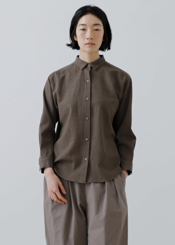 Evam Eva | Wool Shirt | Brown