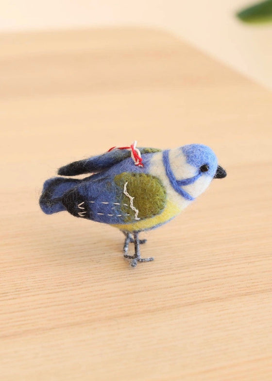 Felt Bird Ornament | Blue Tit
