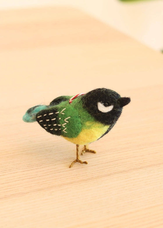 Felt Bird Ornament | Green Canary