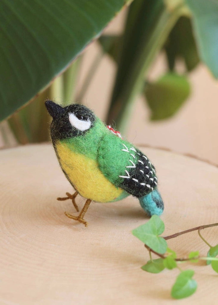 Felt Bird Ornament | Green Canary