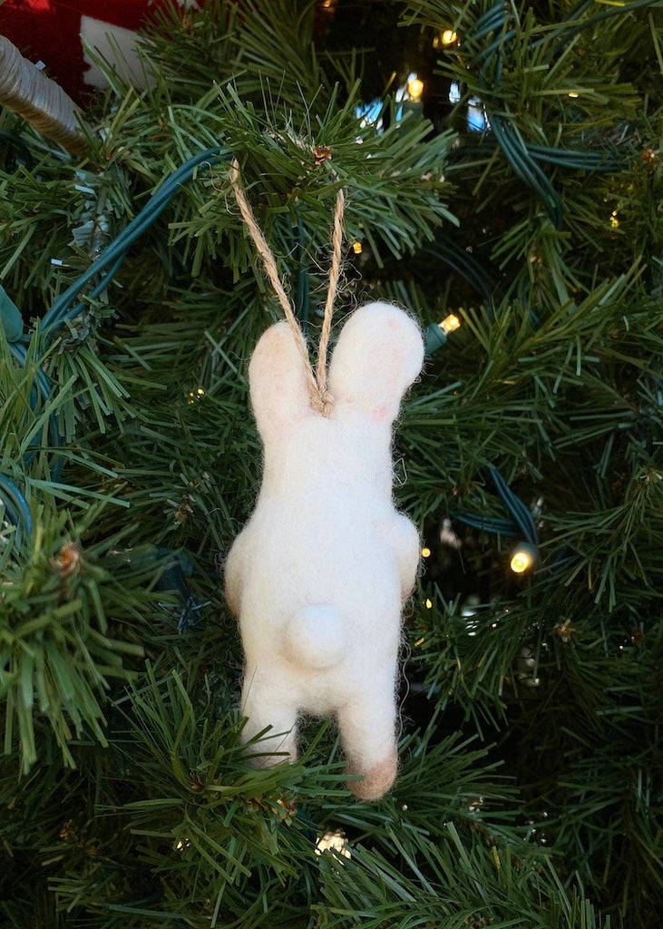 Felt Bunny Holding A Heart Ornament