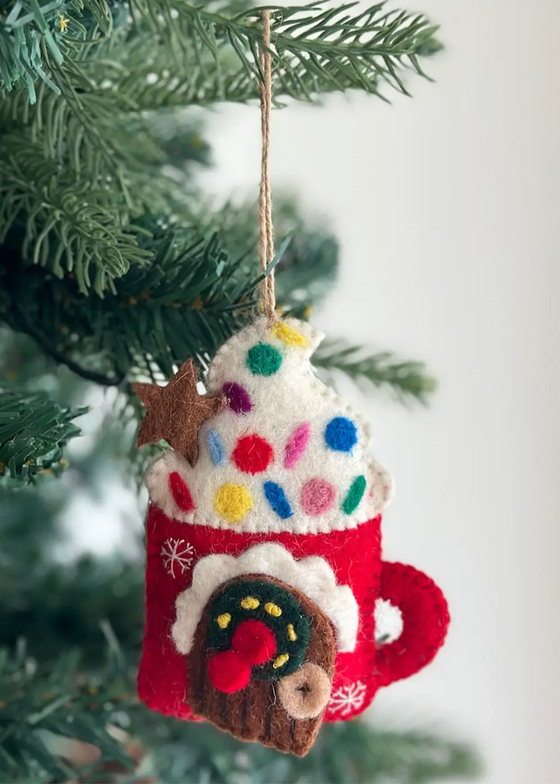 Felt Ornament | Hot Cocoa with Marshmallow