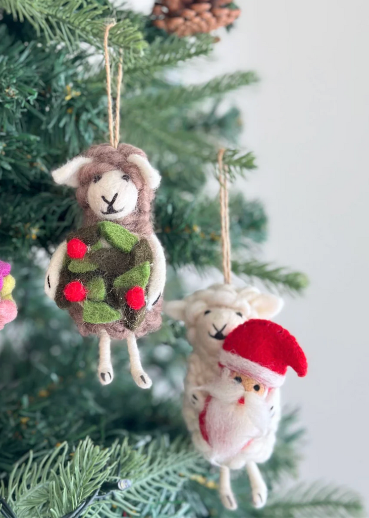 Felt Ornament | Sheep Holding