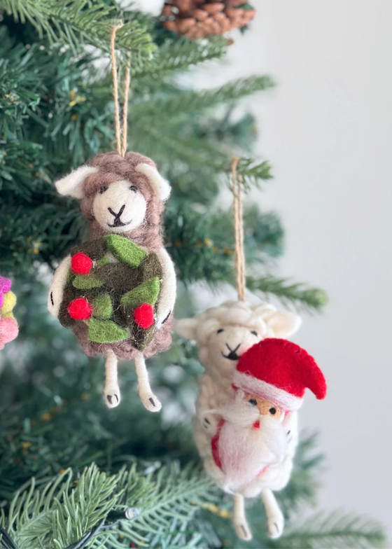 Felt Ornament | Sheep Holding