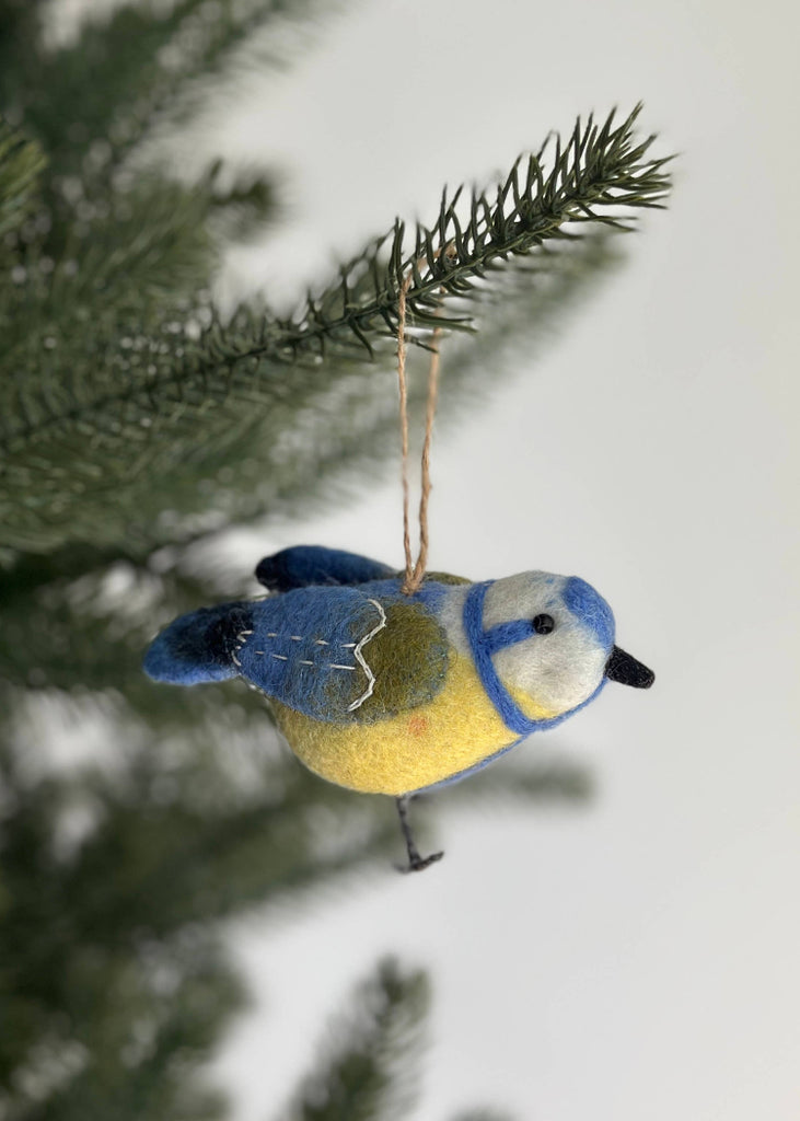 Felt Bird Ornament | Blue Tit