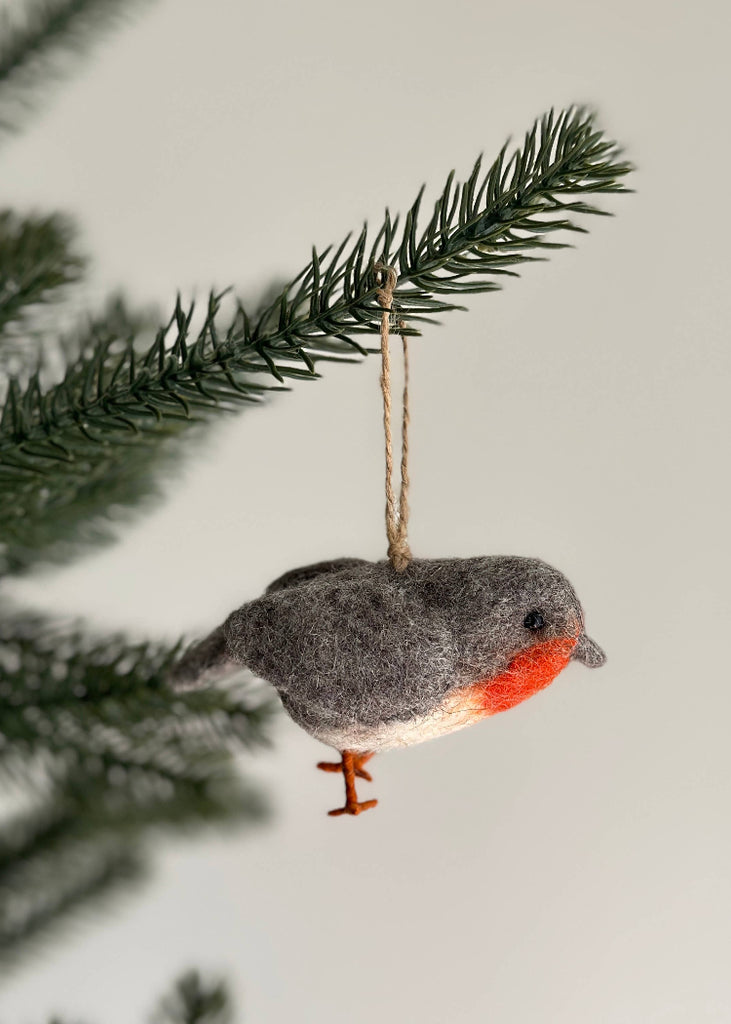 Felt Bird Ornament | Robin