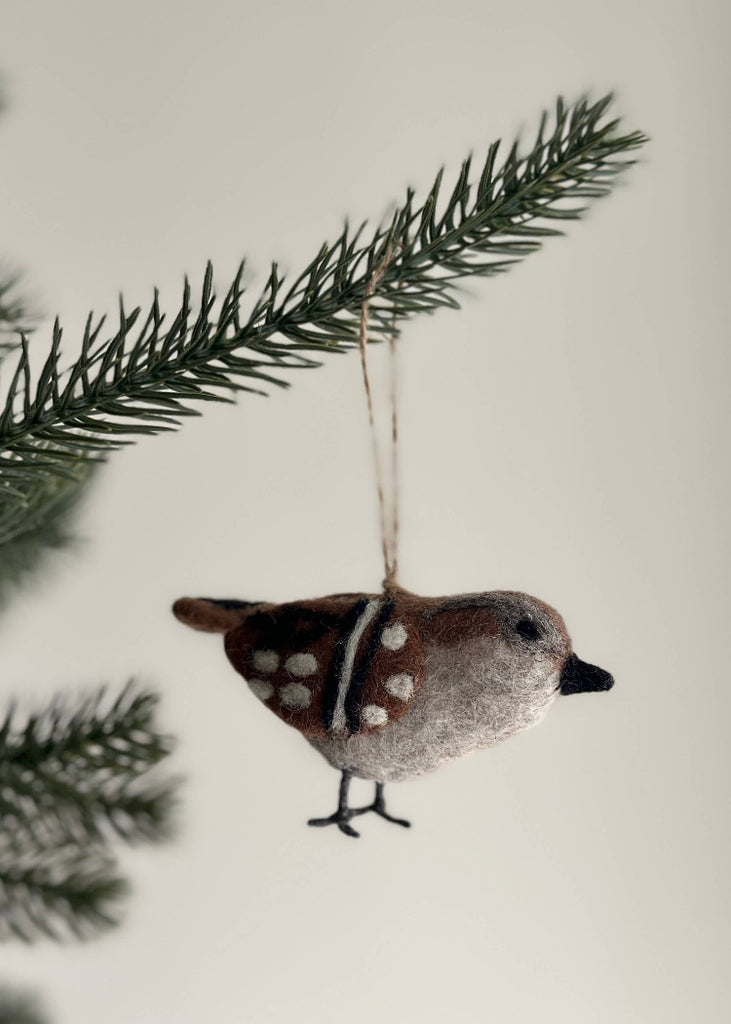 Felt Bird Ornament | Sparrow