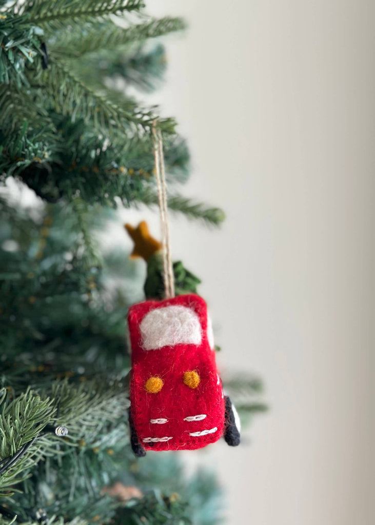 Felt Ornament | Pickup Truck with Christmas Tree