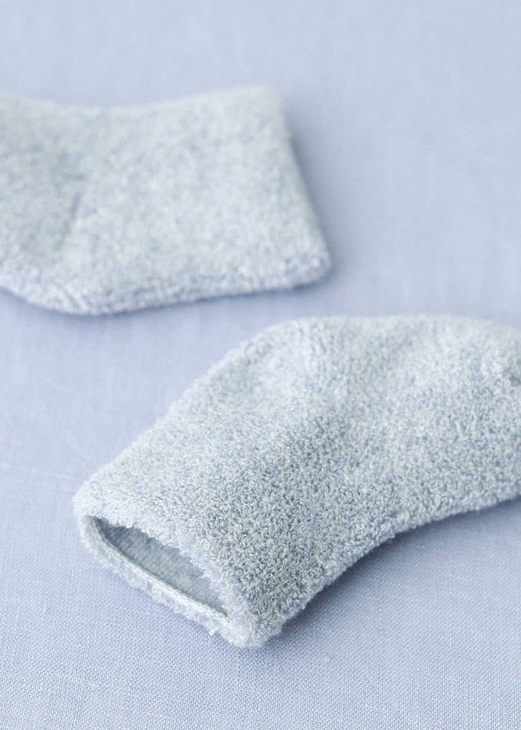 Fog Linen Work | Baby Pile Socks | Blue
