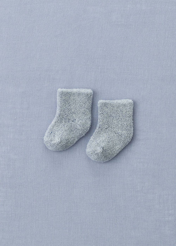 Fog Linen Work | Baby Pile Socks | Blue
